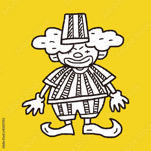 clown doodle drawing