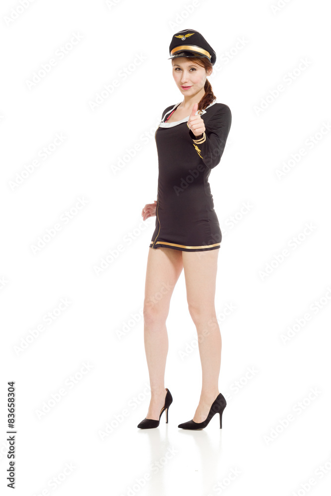 Model isolated thumbs up success Model isolated thumbs up success