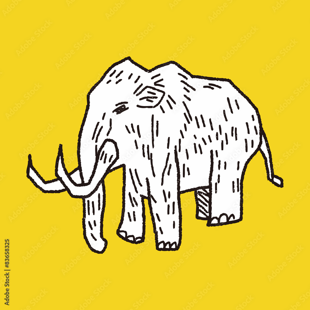 Fototapeta premium Mammoth doodle