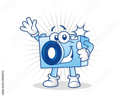 camera character mascot image vector