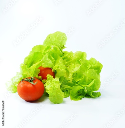 insalata e pomodori biologici