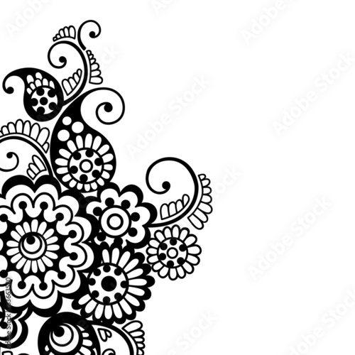 Flower vector ornament background