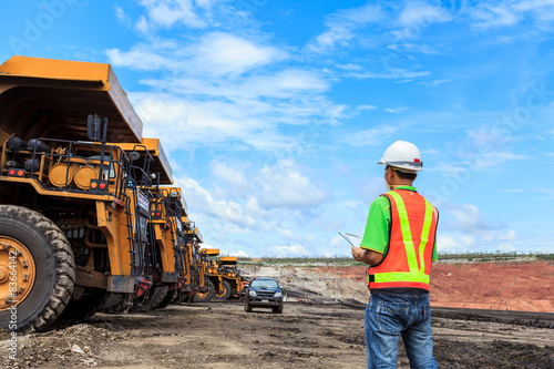 Worker in lignite mine