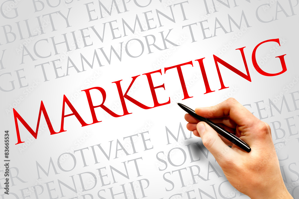 Marketing word cloud, business concept Marketing word cloud, business concept