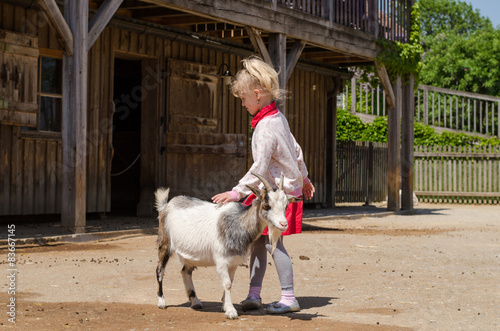 girl and goat