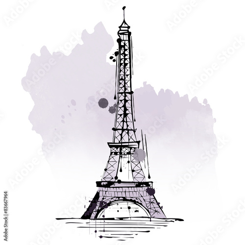 Photography Eiffel Tower, tourist attraction, Paris, France