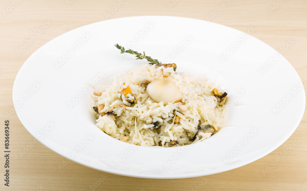 Risotto with mussels
