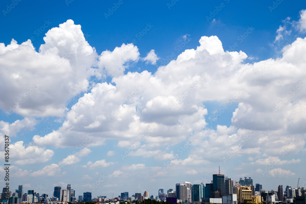 blue sky with cloud