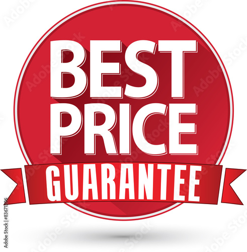 Flat design best price guarantee, vector illustration