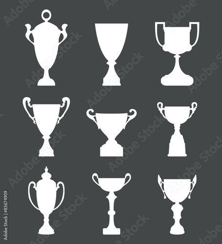 Trophy cup icons.