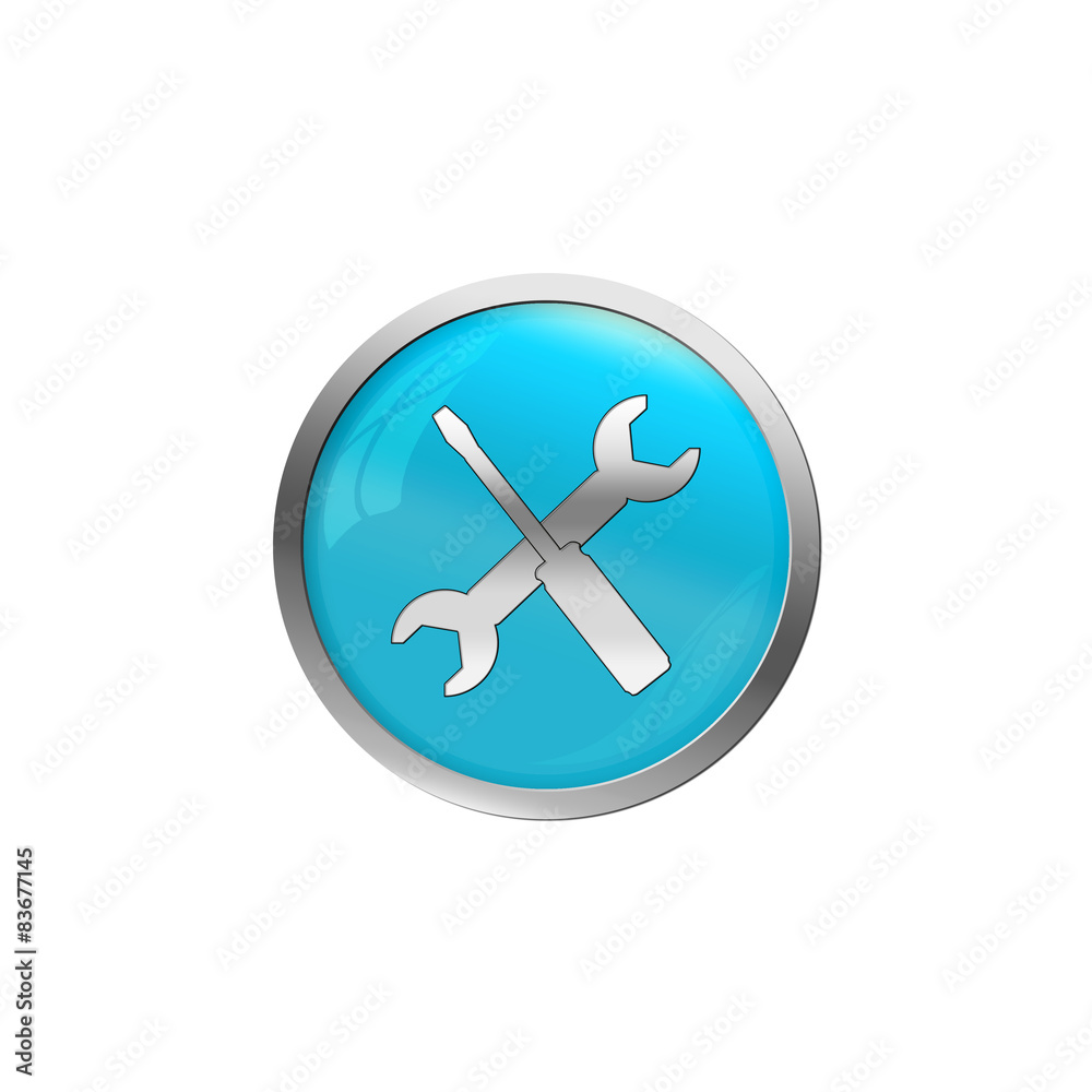 Button Türkis - Werkzeug Button Türkis - Werkzeug