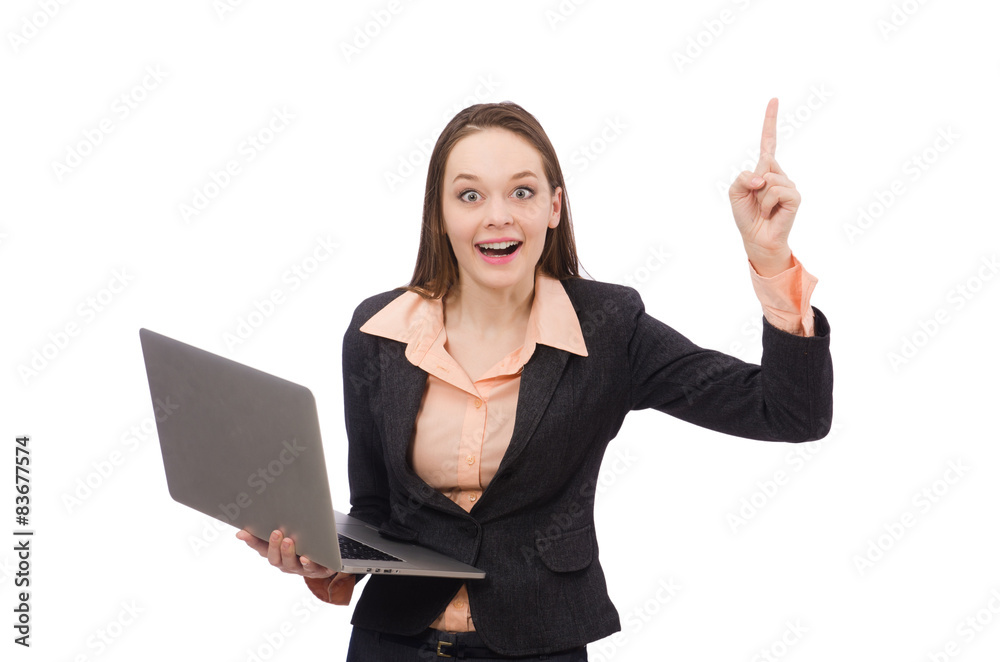 Working lady isolated on white Working lady isolated on white