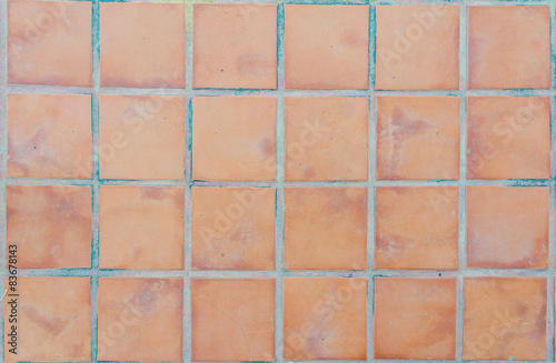 Brown Squares pavement texture background close up  © sontaya