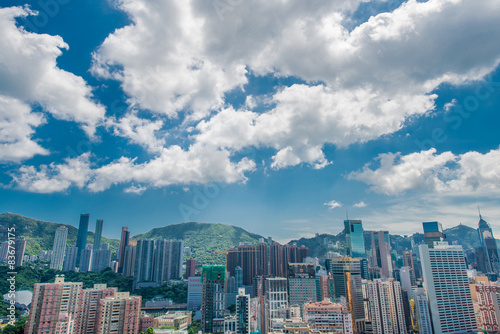 View of Hong Kong during sunny day