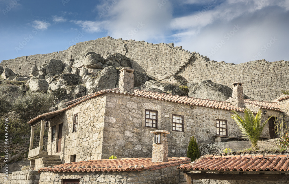 rustic houses, stones and the wall - Sortelha Village, Portugal