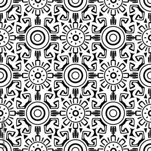 Vector tribal wheels seamless