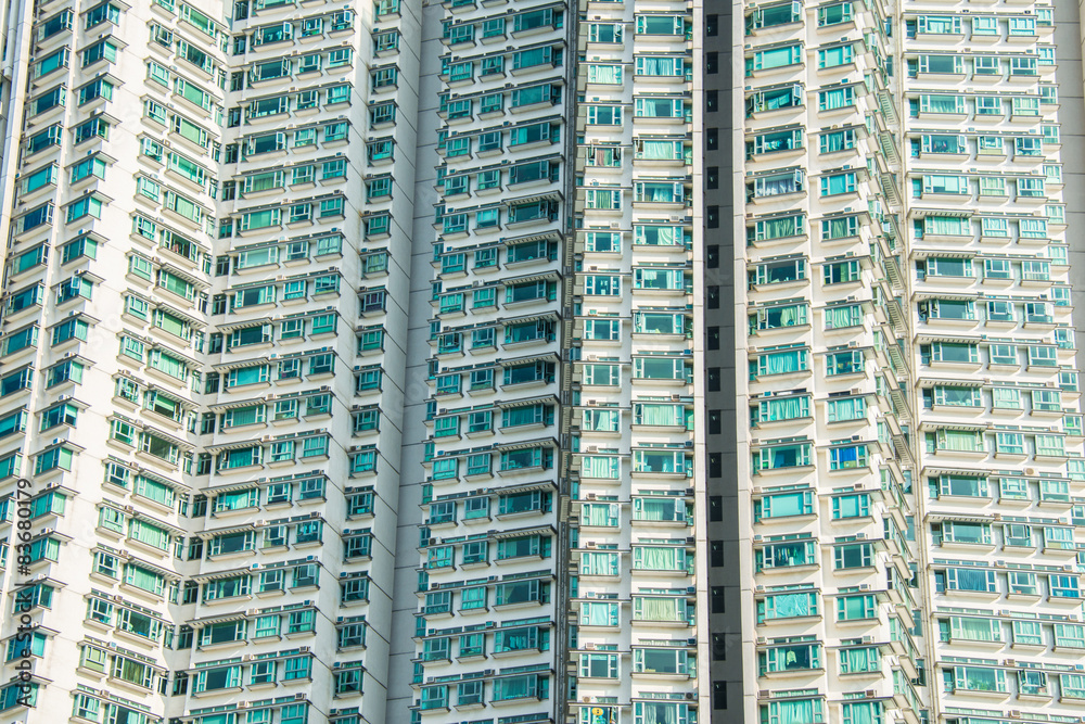 Hign density residential building in Hong Kong