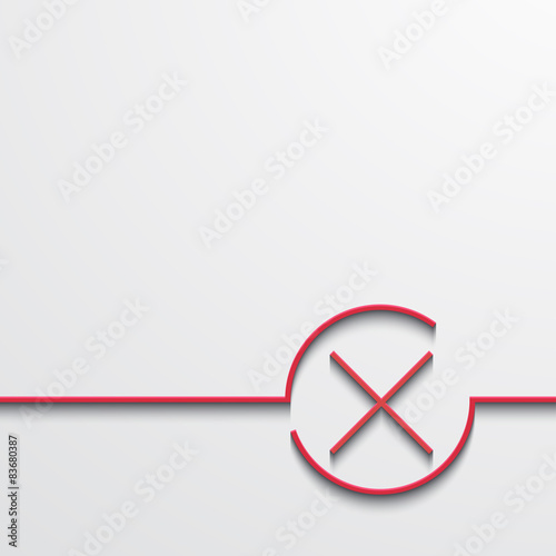 Vector modern red check mark on black 