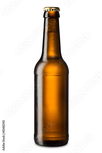 ice cold beer bottle