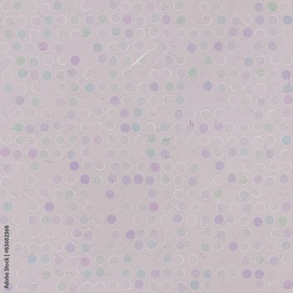 Seamless old paper texture with colorful polka dots