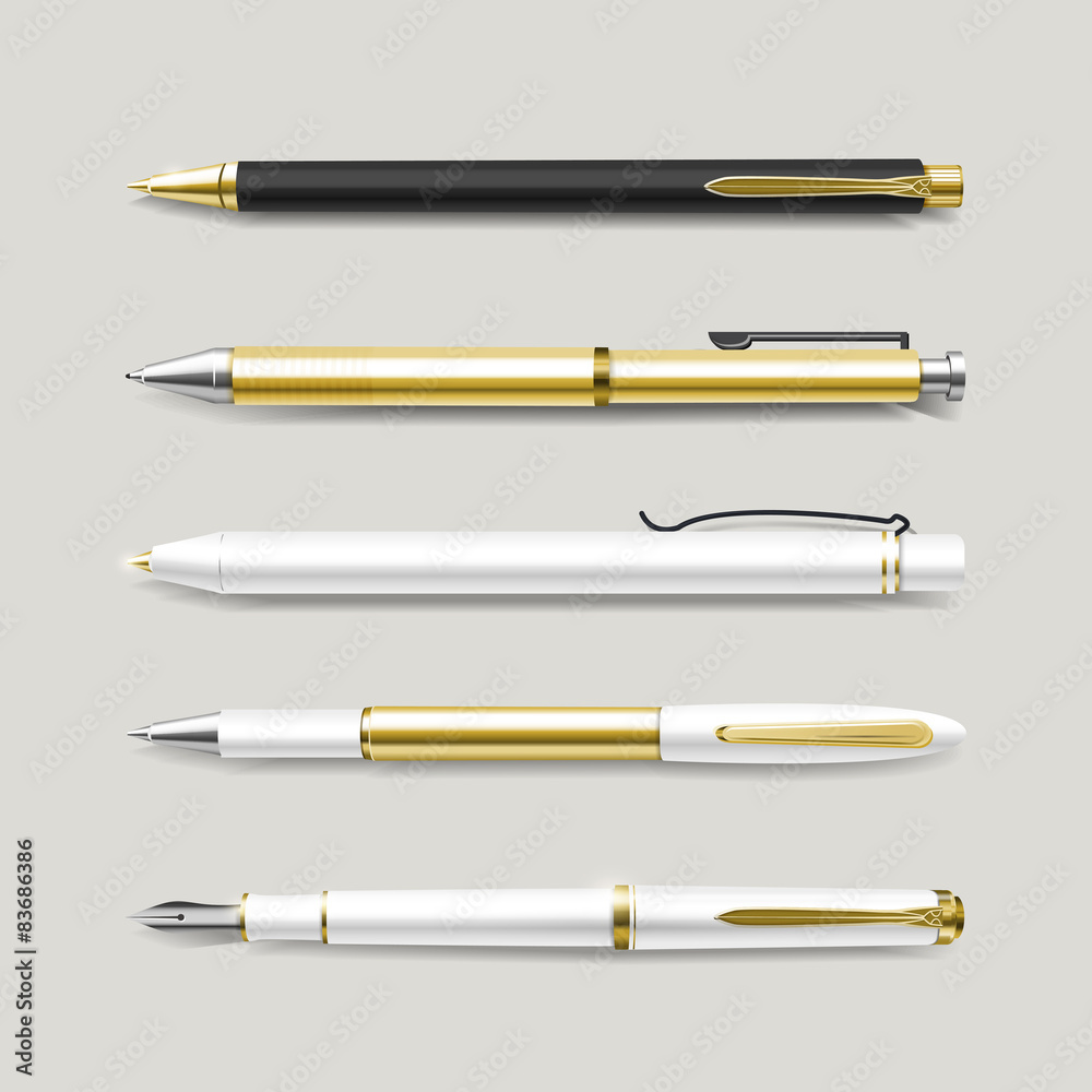 graceful gold pens set graceful gold pens set
