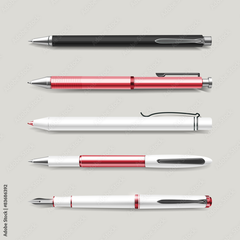 graceful red pens set graceful red pens set