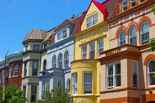 Luxury townhouses of Washington DC, USA.  photo