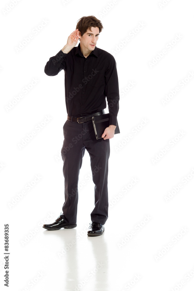 Obraz premium Model listening paying attention