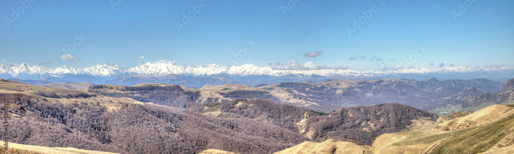 Panorama of the Greater Caucasus Mountain Range