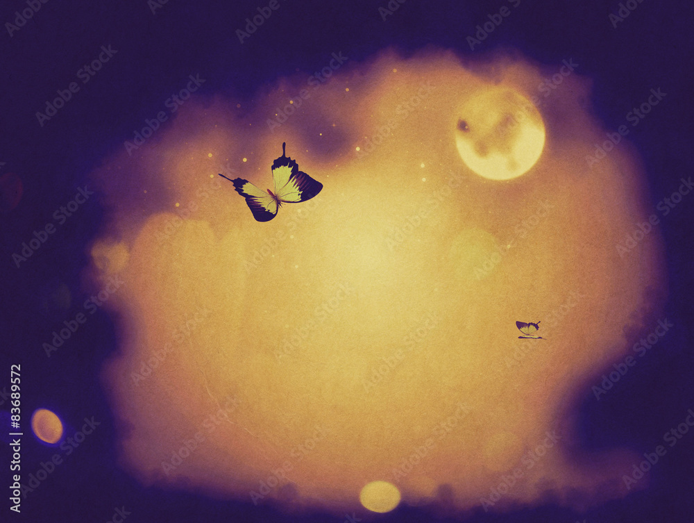 Naklejka premium Night Butterflies