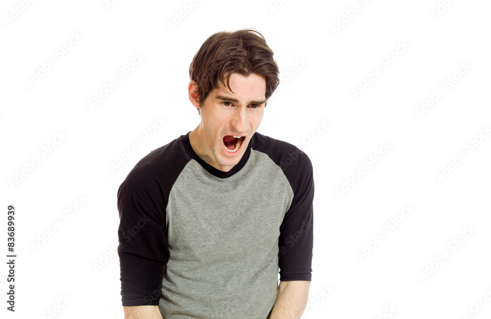 Furious model screaming Furious model screaming