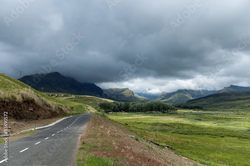 Drakensberg mountain in one stormy day