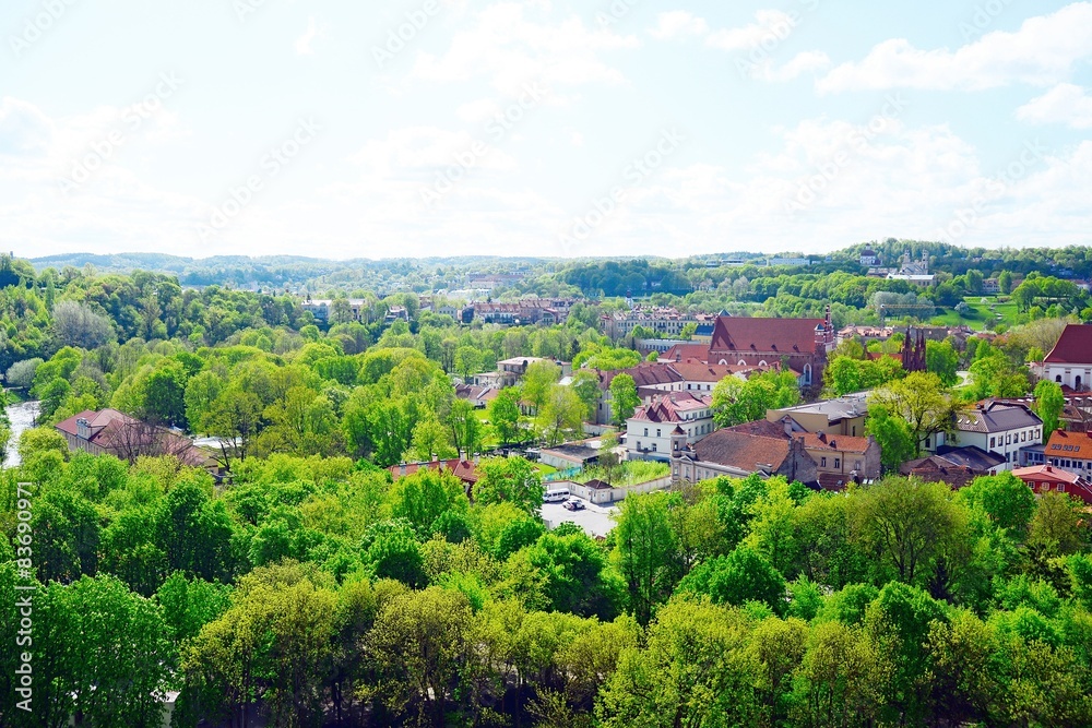 View to the Vilnius city from Gediminas castle hill View to the Vilnius city from Gediminas castle hill