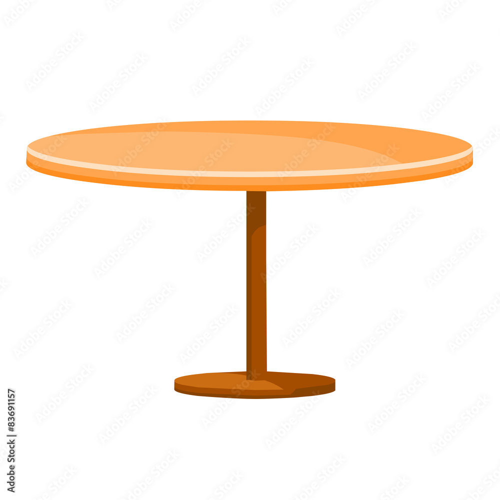 Wooden table isolated illustration Wooden table isolated illustration