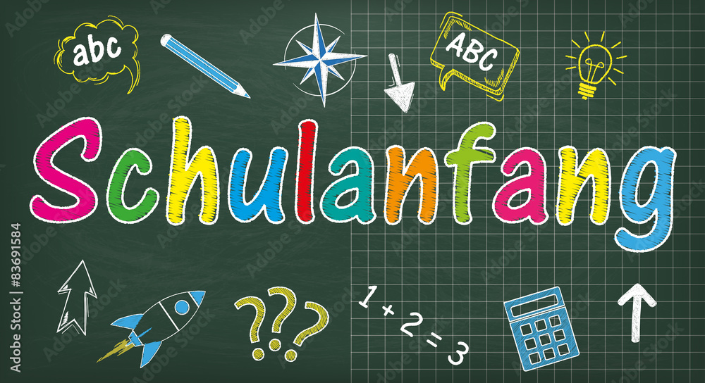 Kreidetafel Schulanfang