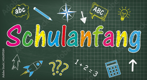 Kreidetafel Schulanfang