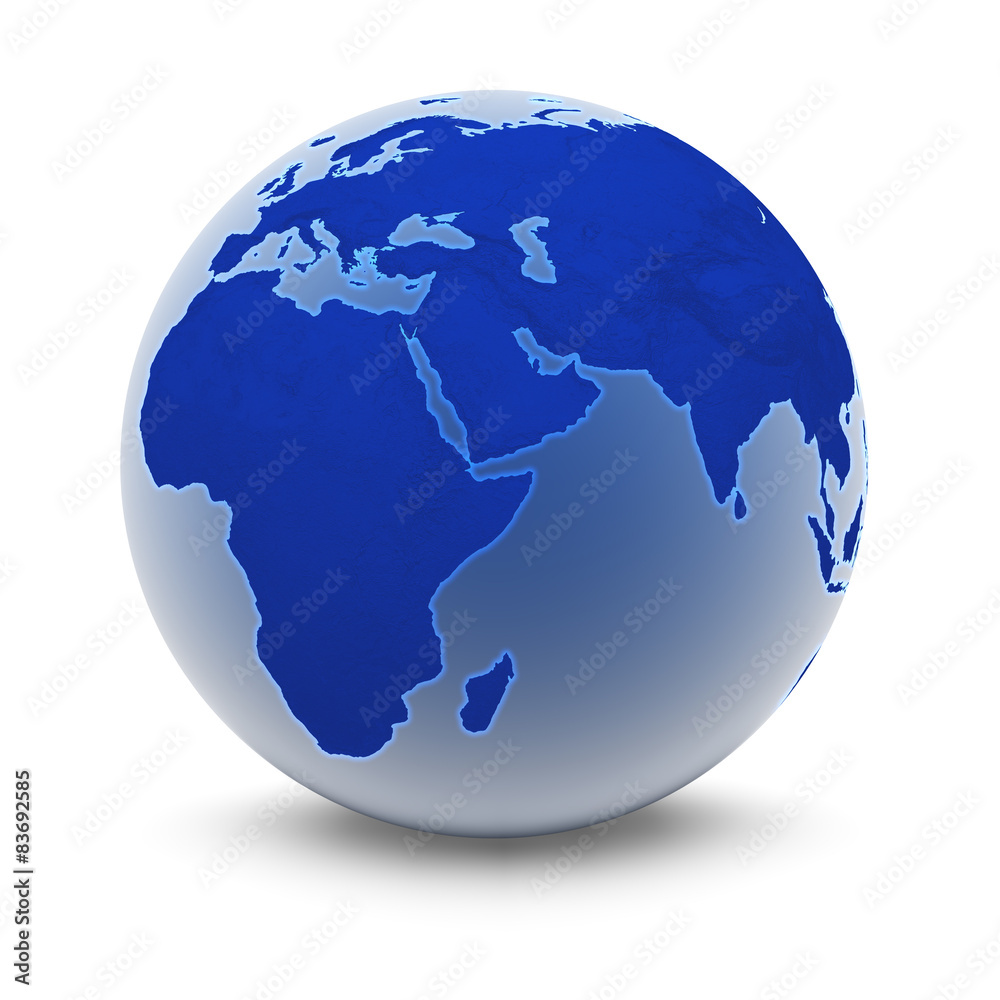 Earth blue E Earth blue E
