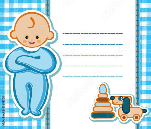 Template Birthday card For baby 