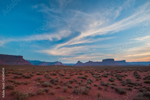 Evening in Moab desert