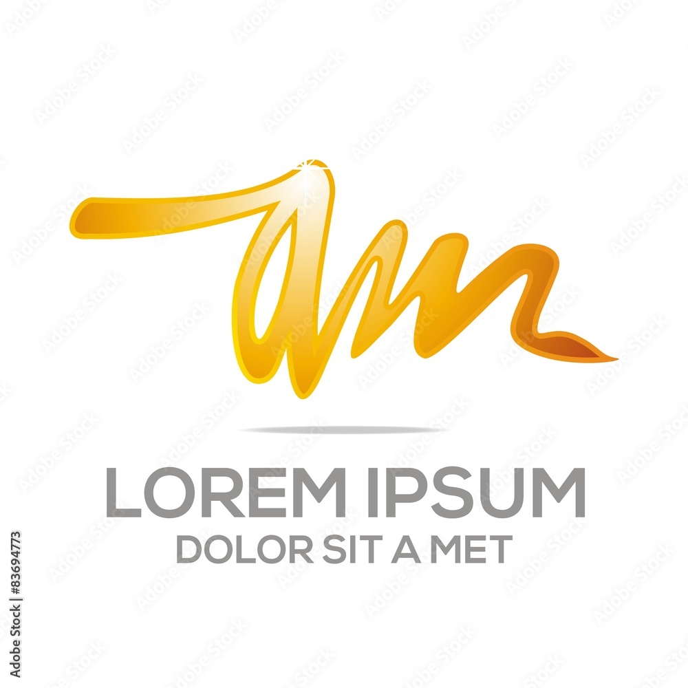 Business Creative Letter AM Company logo Design Icon Business Creative Letter AM Company logo Design Icon