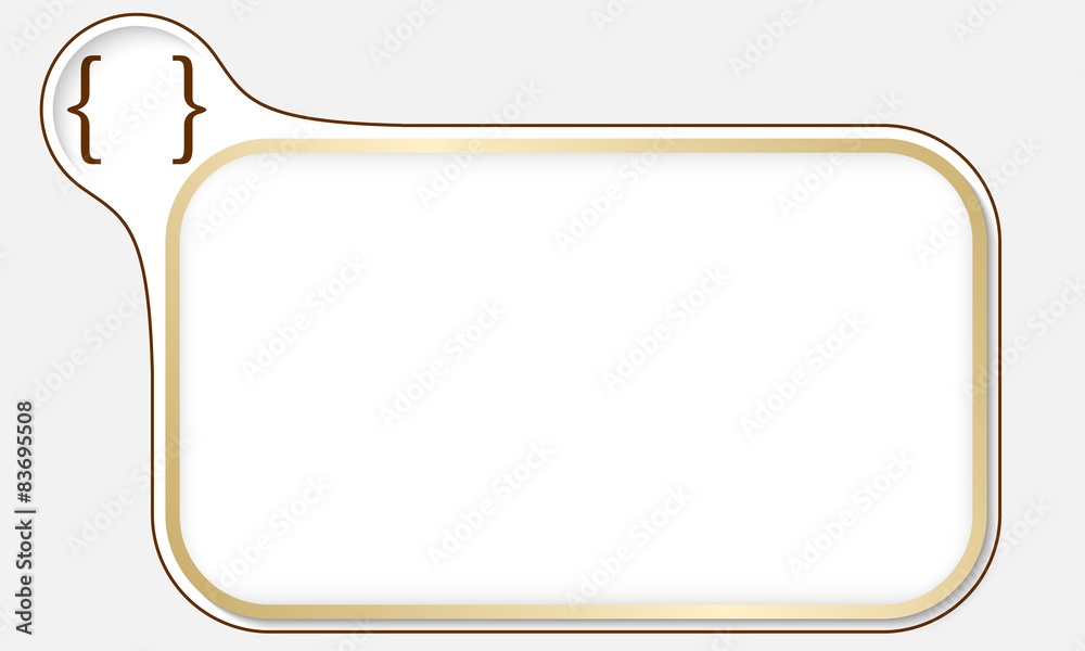 Golden frame for your text and square brackets Golden frame for your text and square brackets