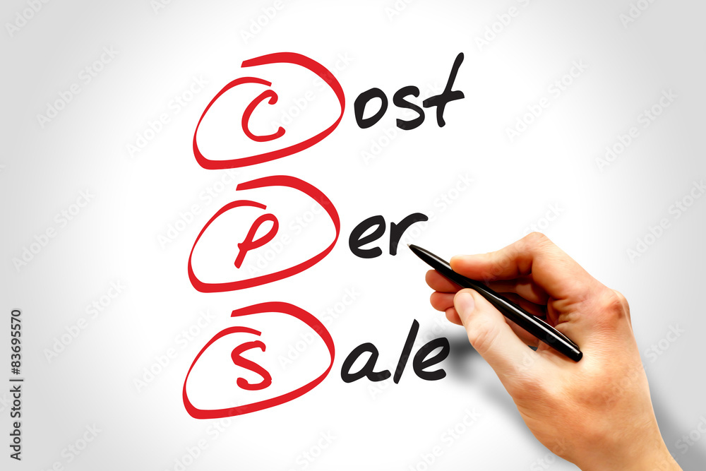 CPS - Cost Per Sale, acronym business concept CPS - Cost Per Sale, acronym business concept