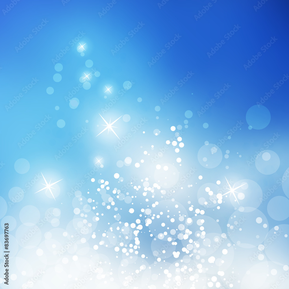 Sparkling Cover Design Template with Abstract Blurred Background