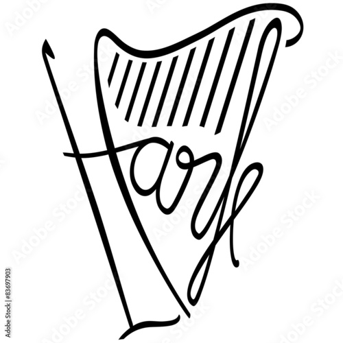 Hakenharfe als Logotype