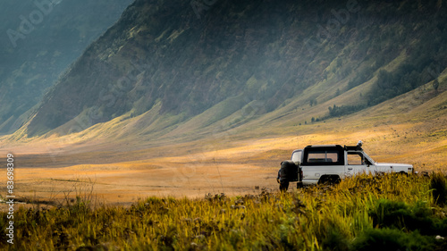 The road on Bromo volcano 