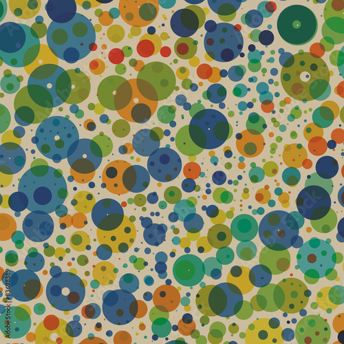 Colorful Abstract Spotted Rings Pattern Background 