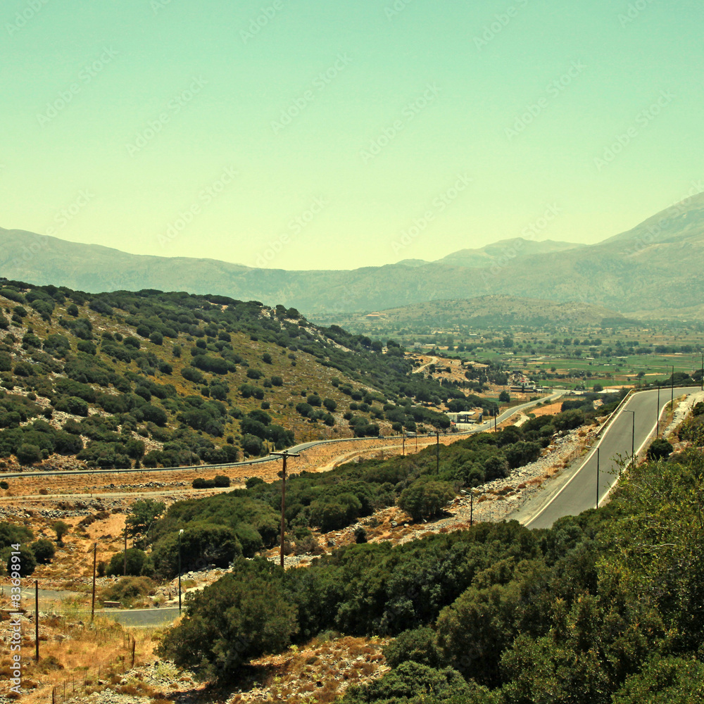 winding road, Crete