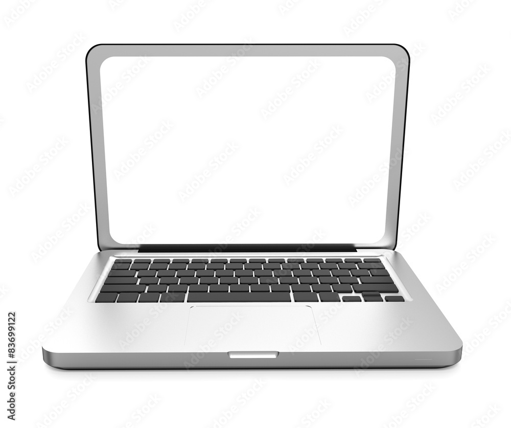 silver laptop notebook