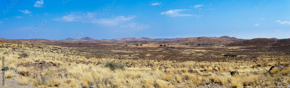 panorama of fantastic Namibia moonscape landscape