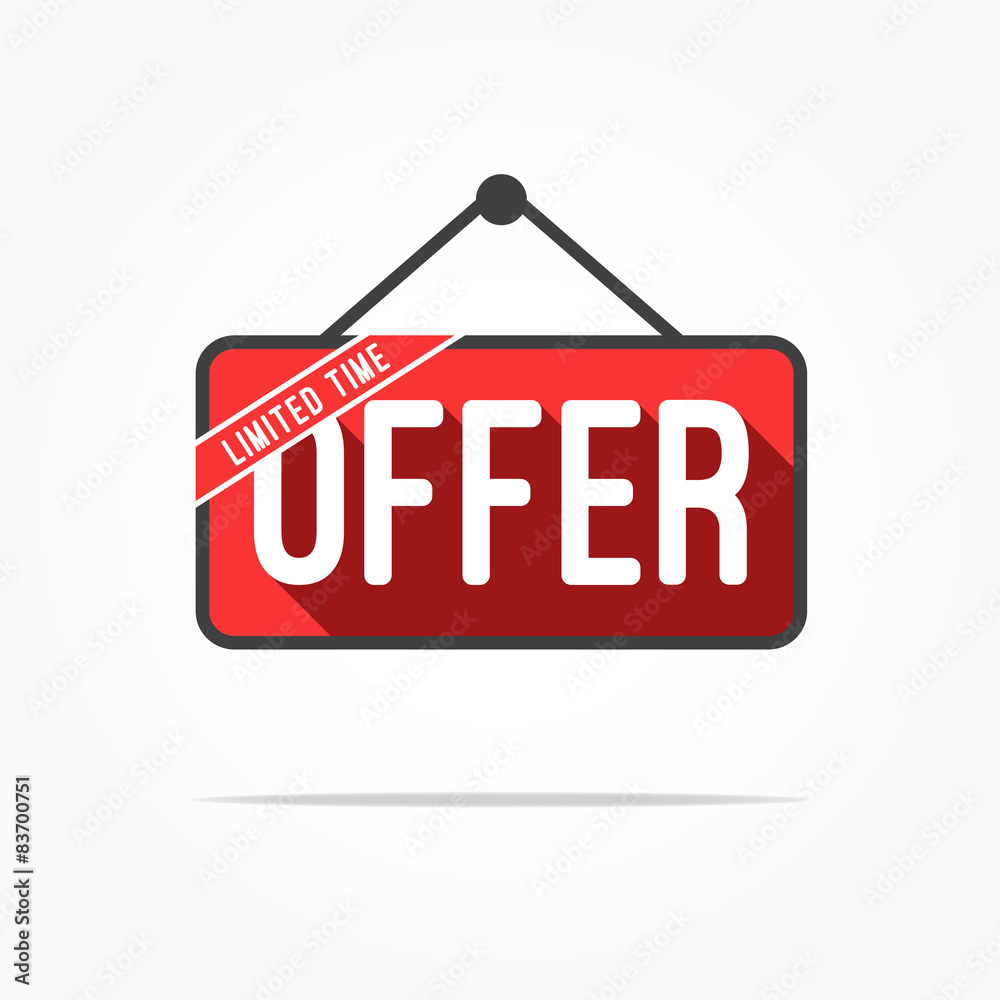 Limited Time Offer Long Shadow Label Limited Time Offer Long Shadow Label